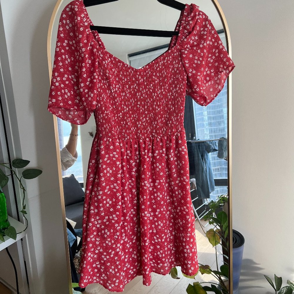 Red Floral Sundress